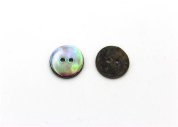 2 boutons de Shell de grande taille de perle de Liser de trous non-toxiques avec teint au match