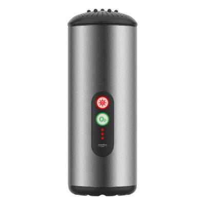 Purificadores de ar de carro portáteis de novo design Ionizador de poeira Pm2.5 Reduzindo baixo ruído Purificador de ar de carro com esterilização por luz UVC