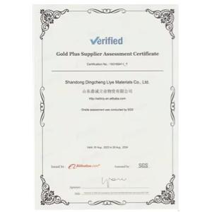 Shandong Dingcheng Liye Materials Co., Ltd Certificaciones