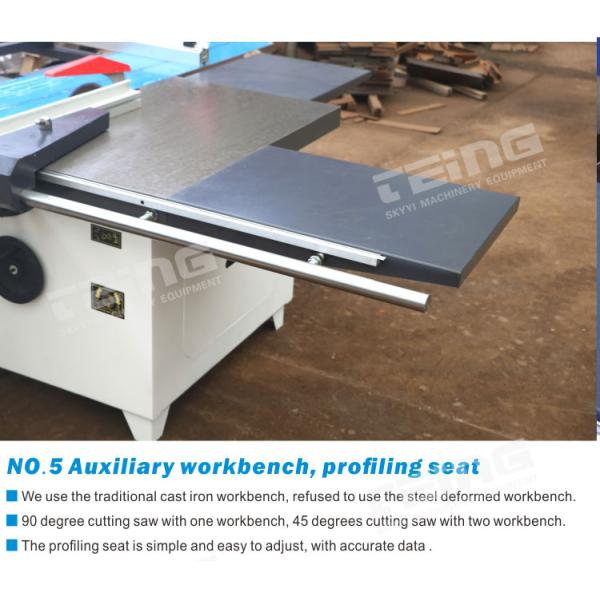 Precision Panel Saw MJ6130TY with 7000/8000 rpm Scoring Saw Spindle Speed and 4KW Motor