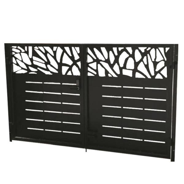 Powder Coating Black Aluminum Fencing Panels Outdoor Metal Durable