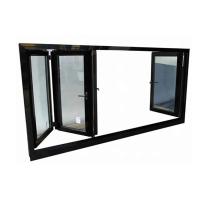 Ventanas plegables de aluminio para construcción residencial con malla de pantalla de acero inoxidable