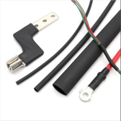 3/32 de tubulação dupla livre do Polyolefin do tubo do psiquiatra do calor do esparadrapo da parede do halogênio 2.4mm preto