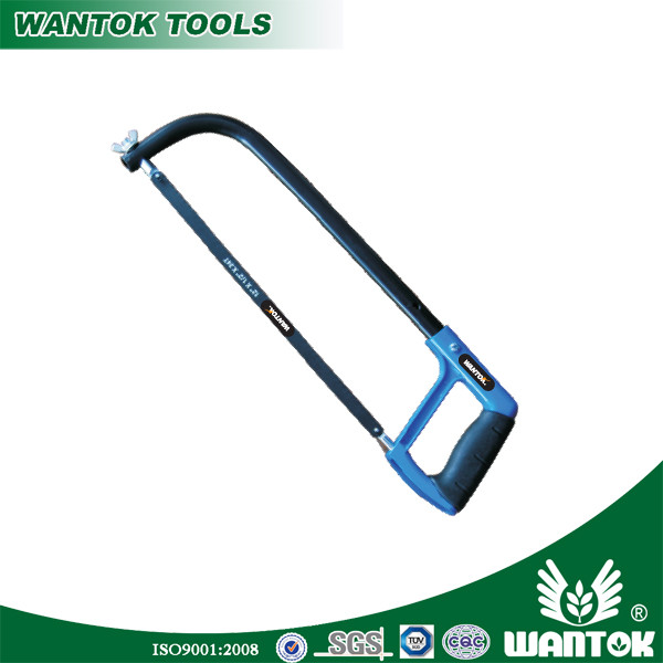 Blue Aluminium Round Tubular Hack Saw Frame for Heavy-Duty Cutting