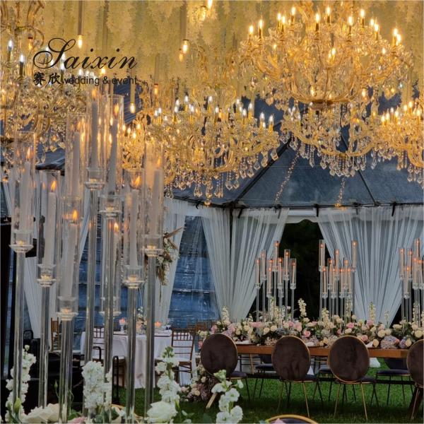 Antigo ouro cristal candelabro luzes teto luxo K9 casamento decoração de teto