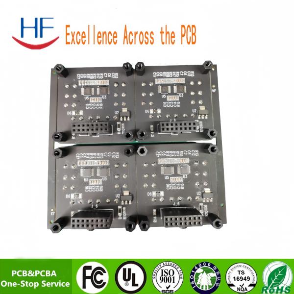 FR4 1.6mm  2 layer black solder mask board pcba pcb assembly service Digital tube tap OEM
