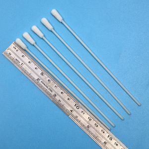 145mm ABS Stick Flocked Nylon Sterile Swab Flu Test Sampling Swab Oral Specimen Collection Swab without Breaking Point