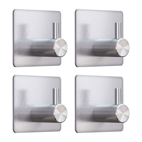Adhesive Heavy Duty Waterproof Bathroom Shower Wall Towel Hooks Stainless Steel Kitchen Self Adhesive Sticky Hooks
