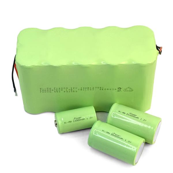 Cylindrical 12 Volt NiMH Battery Pack 800mAh For Electricity Meter