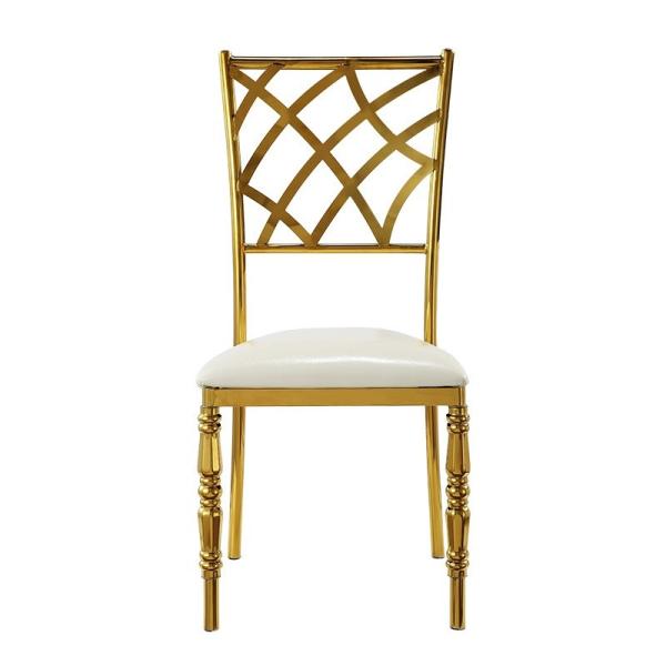 Rental Banquet Reception Stackable Stainless Steel frame wedding chair Chiavari chair