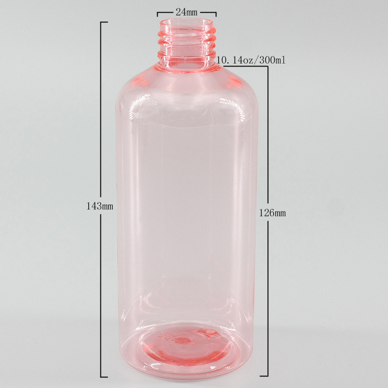 Розовые бутылки 10.14oz круга 58*126mm оптовые пластиковые
