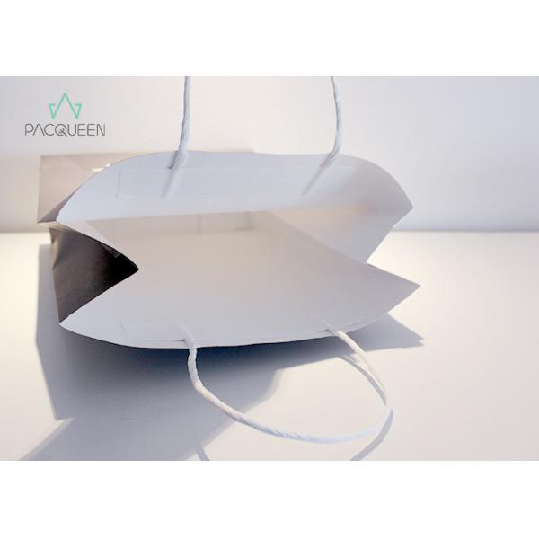 Custom Printed Takeaway Paper Bags White Kraft Paper Packaging
