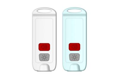 Alarme recarregável pessoal sadio seguro da segurança da autodefesa do alarme da corrente chave do alarme 130dB USB com diodo emissor de luz de Mini Emergency