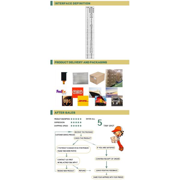 3.97 Inch TFT LCD Screen Full View RGB 480 * 800  8BIT/16BIT MCU Interface