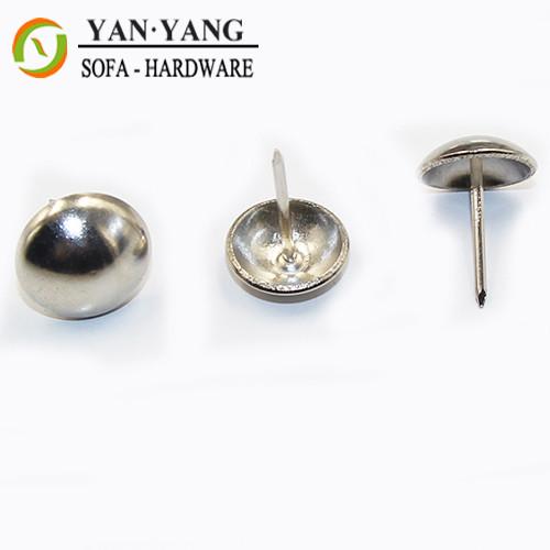 φ9.5mm durable furniture accessories nickel decorative nail heads for furniture and sofa