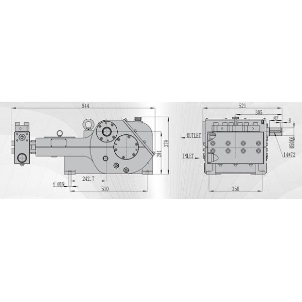 600L/Min High Pressure Water Jetting Pumps 500bar With Electric Or Diesel Engine