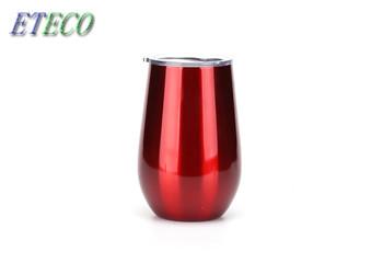 BPA Free Stainless Steel Wine Glasses With Lid Environmentally Friendly