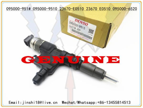 DENSO GENUINE FUEL INJECTOR 095000-9510 095000-951# 095000-6520 FOR TOYOTA AND HINO 23670-E0510 23670 E0510 23670E0510