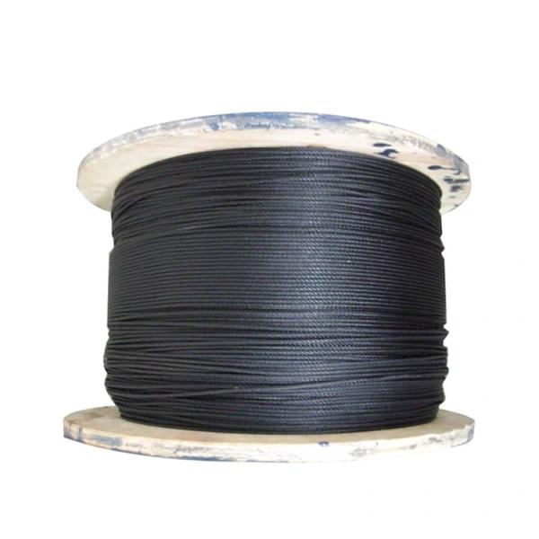 Cable de avión galvanizado negrado 7x7 7x19 cuerda de alambre de acero para escenarios y películas