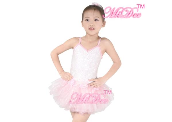 MiDee Pink Ballet Tutu Dress Kids Dance Clothes Ballerina Tutu Fancy Dress