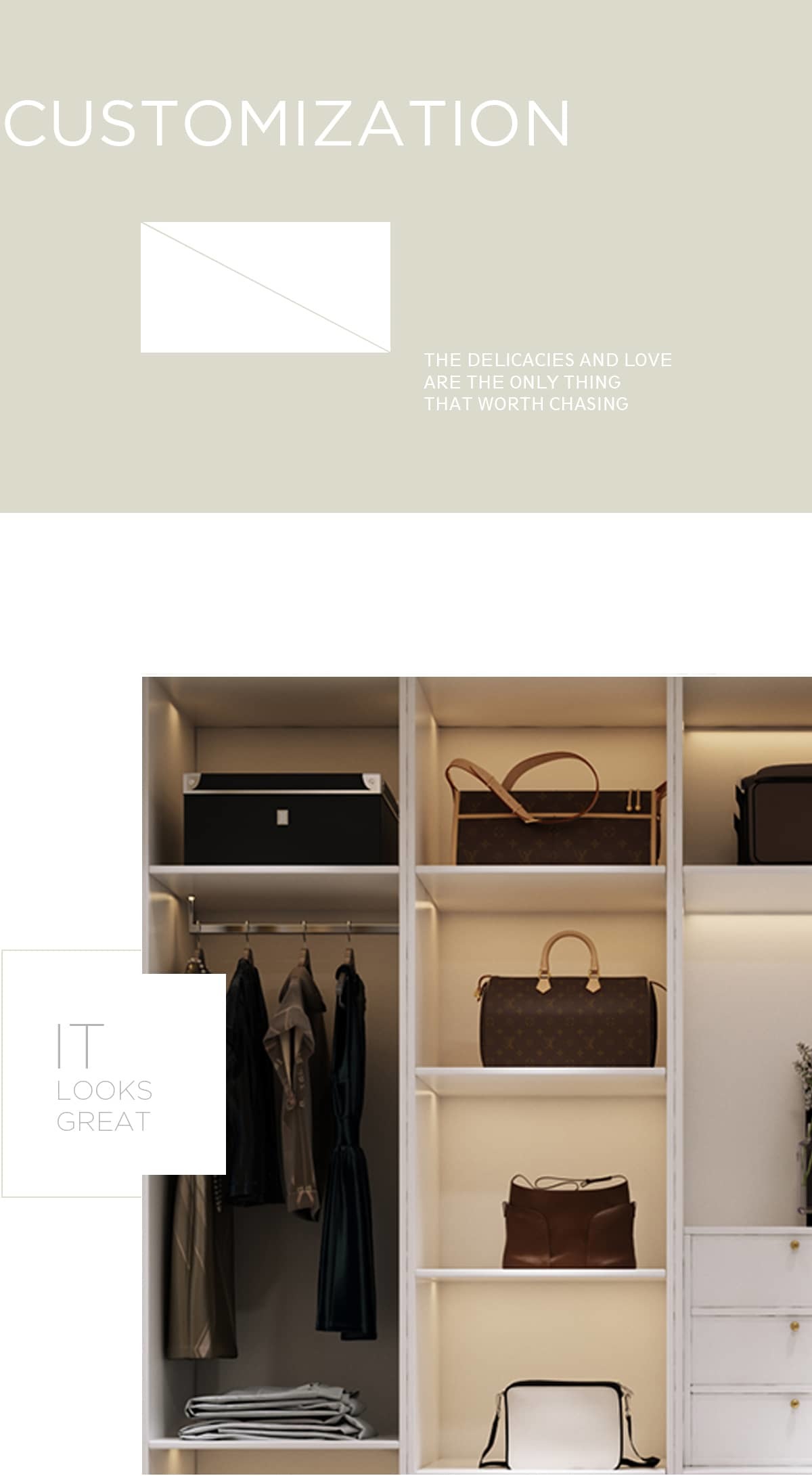 Armoire modulable pour vêtements en acier inoxydable noir et verre dépoli