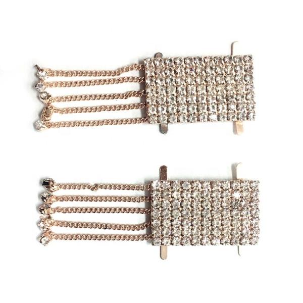 Wenzhou KML New Design Metal Women Shoe Accessories Decorative Tassel Shoe