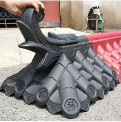 Chinese Traditional Roof PVC Roofing Sheets Plastic Roof Corner Decoration For Wall Gate