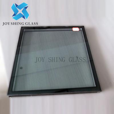 Sun que protege o baixo-e vidro de flutuador 6+12A+6 Grey Tempered Insulating Glass azul