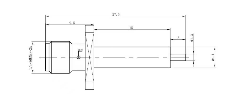 SMA-JFD275 RF Coaxial Connector with 4-Hole Flange and Gold-plated Brass for DC-6GHz Applications