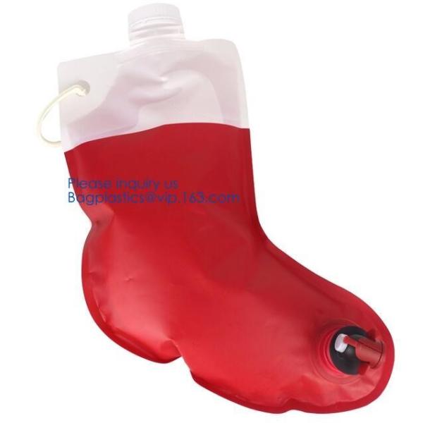 Custom Reusable Juice Food Packaging Plastic Bag Alcohol Drink Wine Spout Pouch Bag,liquid spout pouch/wine drink juice