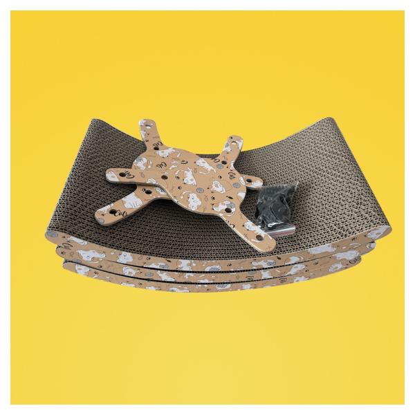 Design Paper Cat Scratcher Pinwheel Cat Scratching Board Combinable Hot Sale Customized Color Multi Size Custom