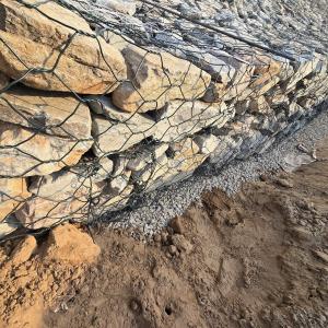 Corrosion Resistant 80mm X 100mm / 100mm X 120mm /2.7mm Galvanized Gabion Wire Mesh Basket For Riverbank Protection
