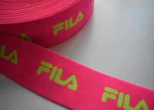 Spandex / Polyester Eco - Friendly jacquard elastic band , Jacquard elastic