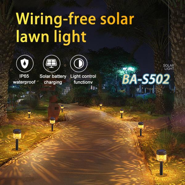 RGB Colorful Projection Solar Lawn Light Waterproof Decorative Light