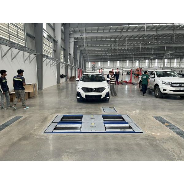 Cartesy brand CTGT-3-3C Roller Trinity Vehicle Test Line Roller  Brake Tester With Axle Load Single Plate side slip tester for light vehicles