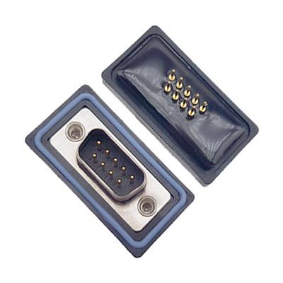 Waterproof D - SUB 9P Male Vertical DIP IP67 Connector