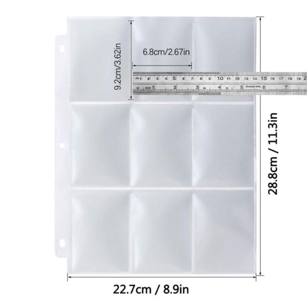 9 Pocket Plastic Mtg Card Sleeves , Leakproof 32.6*20cm Credit Card Sleeves