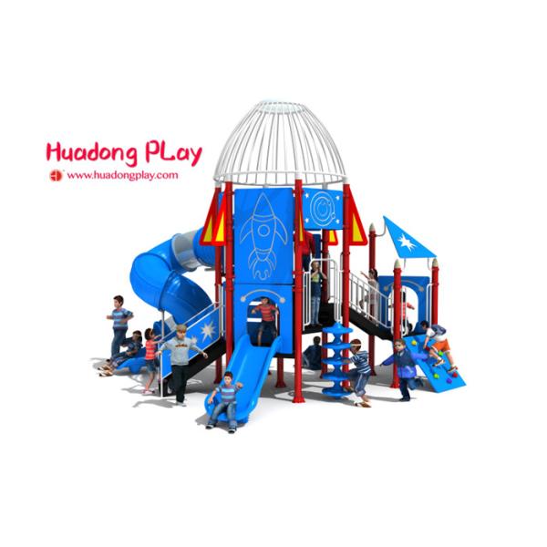 12CBM HDPE Playground Eu Standard , Preschool Outdoor Play Equipment Red Coor