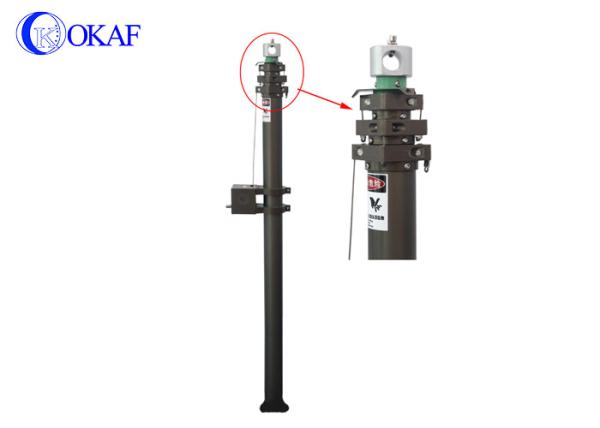 Hand Crank Powered Telescoping Mast Pole Aluminum Alloy 5m Antenna Train