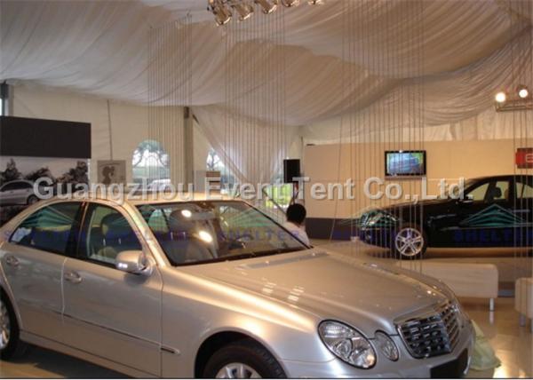 Custom 30 X 50 Frame Tent White , Water Resistant Tent  For Auto Show Exhibition