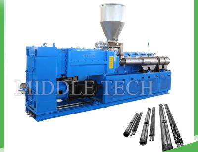 Robust Granules Twin Screw Plastic Extruder Speedy High Melt Homogeneity