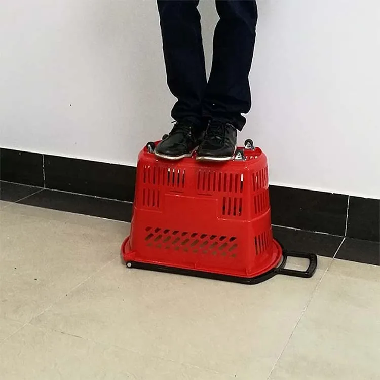 Оптовая торговля переработанными материалами супермаркеты Торговая корзина Зелёная пластиковая Торговая корзина Эко-торговая корзина Пластиковая