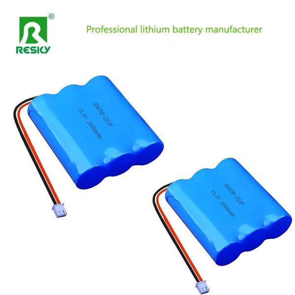 Li-ion Battery Pack 11.1V 3s 18650 2600mAh 28.86wh Rechargeable Batteries For LED Lamp