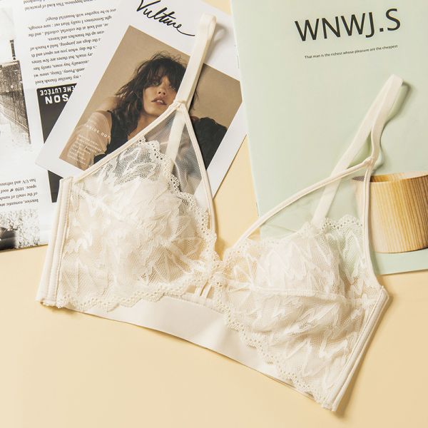 High Quality Cheap Price Seamless Women Bra Lace Design Sexy Wire-Free Adjusted Straps Women Lace Bra Underwear