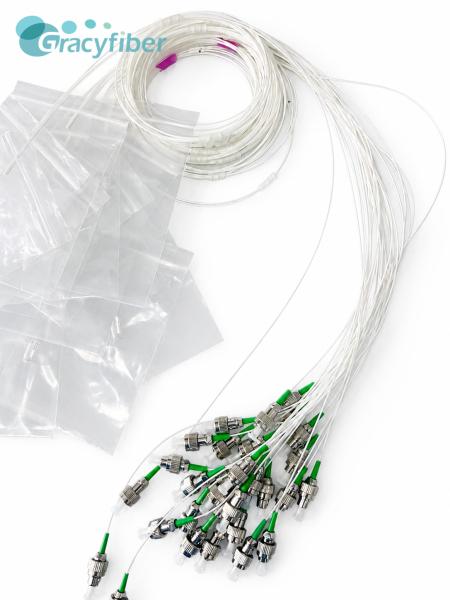 2CH SMFA Fiber Array，2CH Single Mode Fiber Array，2CH MFD Conversion Fiber Array | 250μm Pitch, 0° Angle | Nufern UHNA7 to G657A2 Spliced | FC/APC, Low IL 