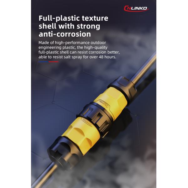 Cnlinko YM20 IP68 Waterproof  RJ45 Quick Connector Electric Connectors Waterproof Cable Connector