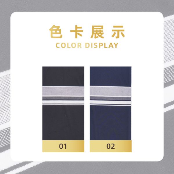 Comfortable, Breathable Good Texture And Breathable Striped Knit Fabric For Polo Shirt