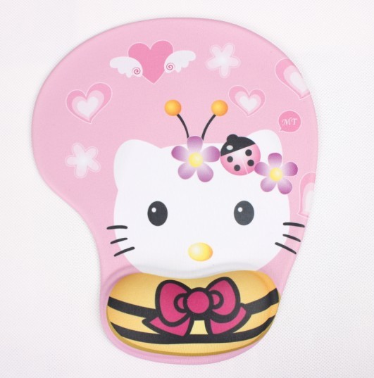 PU Base Computer Gel Wrist Pad , Custom Mouse Pad With Gel Wrist Rest