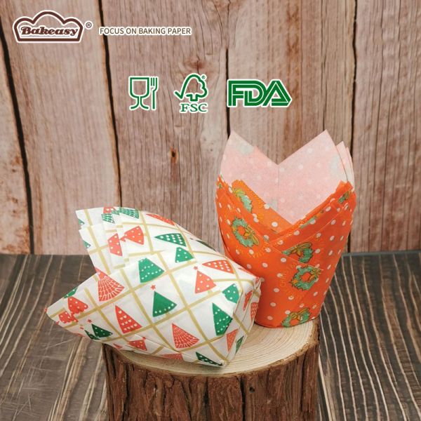 Disposable cupcake paper holders in multiple shapes & colors, perfect for home baking, bakery shop, birthday wedding party dessert packaging