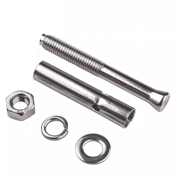 304 316 316L Stainless Steel Anchor Bolts Polished Finish Hex Head Customized Size